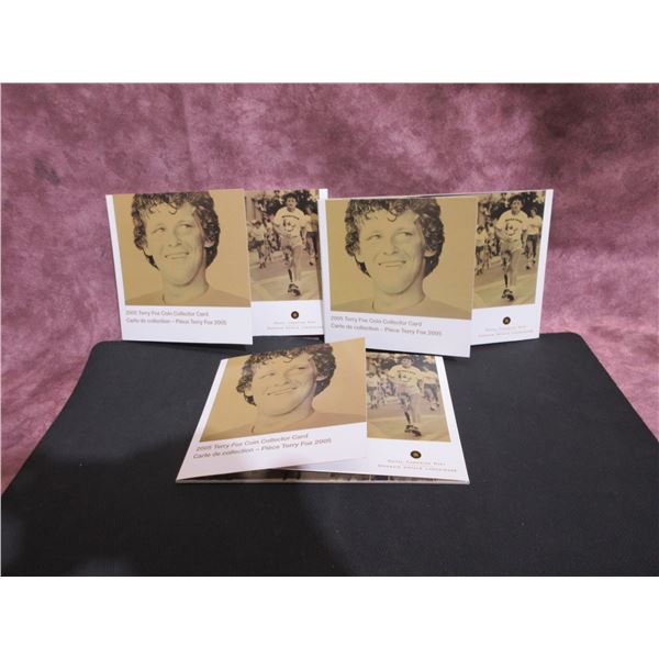 2005 - Terry Fox Coin Collector Card x 3