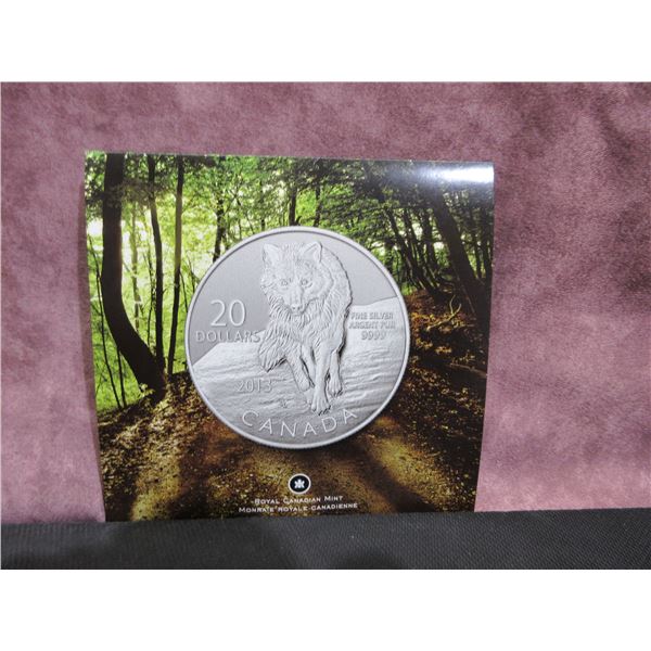 2013 - $20 fine silver coin WOLF card
