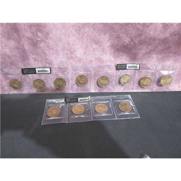 3 x 2010 Canadian Navy Centennial 5 pack  circulation Loonie, 12 total in blister packs