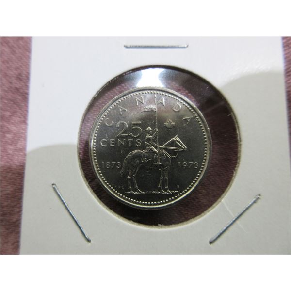 1973 25 cent piece [quarter horse/ RCMP quarter]