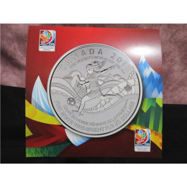 2015 - $20 Fine Silver Coin. Fifa Women's World Cup.