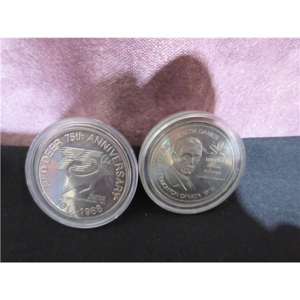 1978 Commonwealth Games Medallion and 1988 Alberta Winter Games Medallion