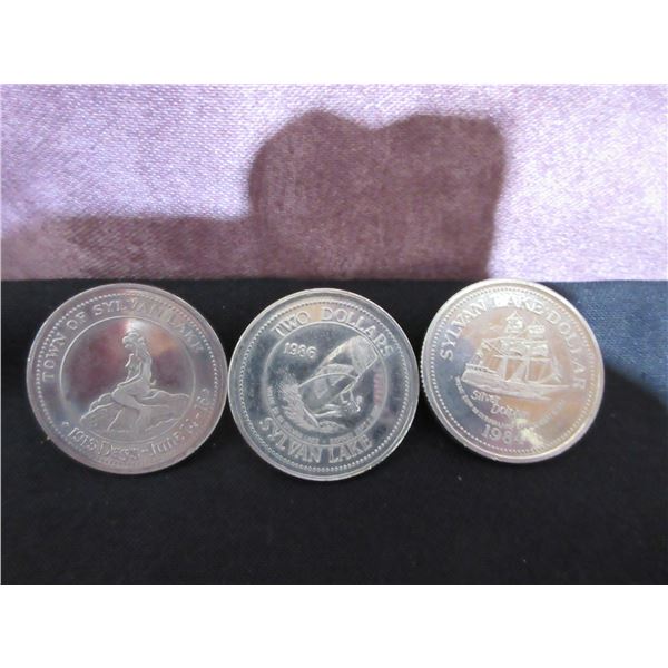 3 Sylvan Lake, Alberta 1913 Days 2 Dollar Coins