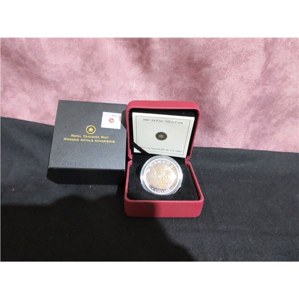 2007 - RCM $4 Fine Silver Coin - Giants Of Prehistory.