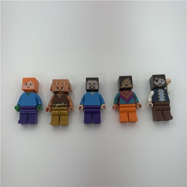 5 Minecraft Lego Minifigures