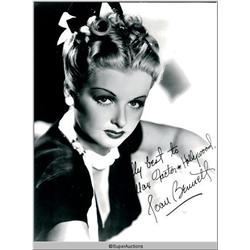 Joan Bennett Autographed Negative and Photograph