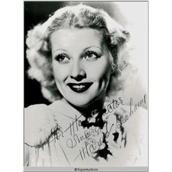 Margot Grahame Autographed Negative and Photograph