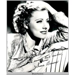 Irene Dunne Autographed Negative 