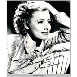 Irene Dunne Autographed Negative 