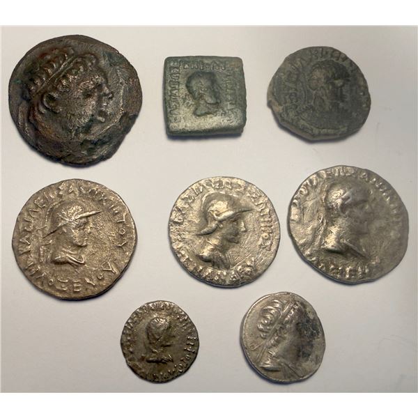 ANCIENT GREEK: BACTRIA: LOT of 8 coins