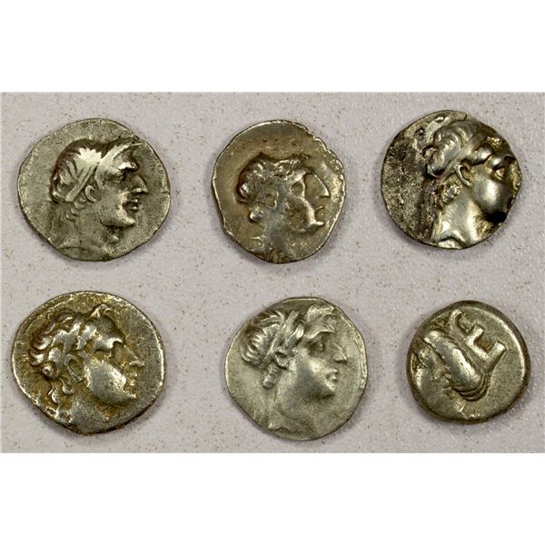 ANCIENT GREEK: SELEUKID KINGDOM: LOT of 6 silver coins