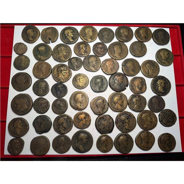 ROMAN EMPIRE: LOT of 56 bronze coins