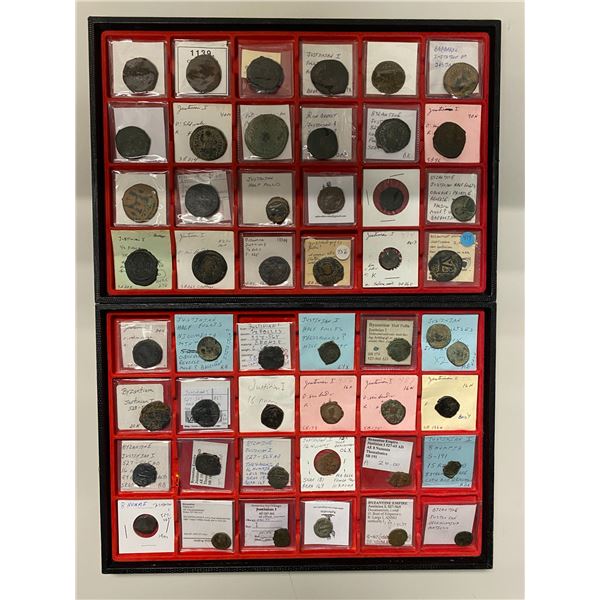 BYZANTINE EMPIRE: Justinian I, 527-565, LOT of 64 coins