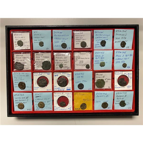 BYZANTINE EMPIRE: LOT of 24 coins