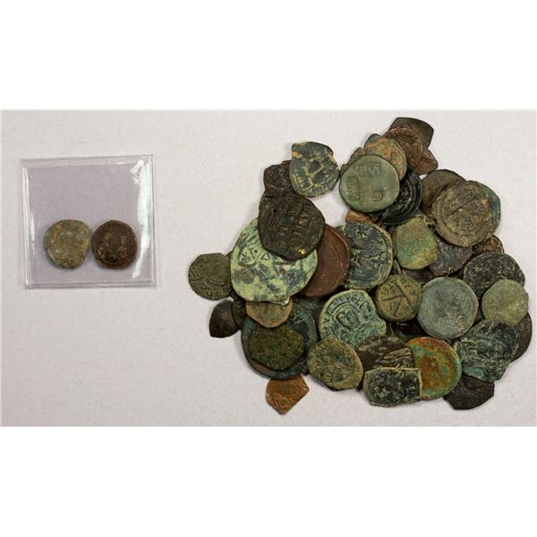 BYZANTINE EMPIRE: LOT of 67 coins