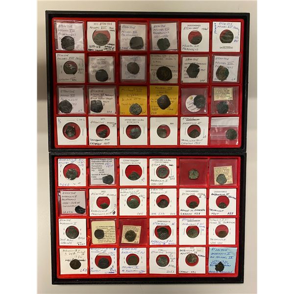 BYZANTINE EMPIRE: Palaiologos Dynasty, LOT of 52 coins
