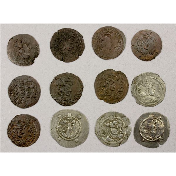 ANCIENT CENTRAL ASIA: HUNNIC TRIBES: LOT of 10 coins