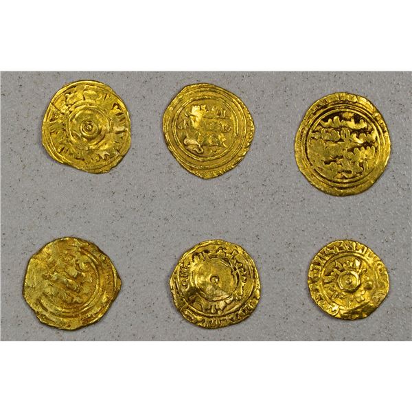EARLY ISLAMIC: FATIMID: LOT of 6 Fatimid 1/4 dinars