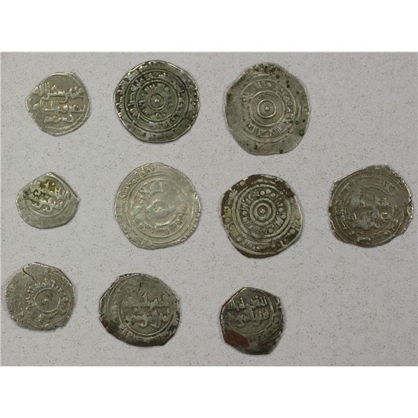 EARLY ISLAMIC: FATIMID: LOT of 10 silver coins