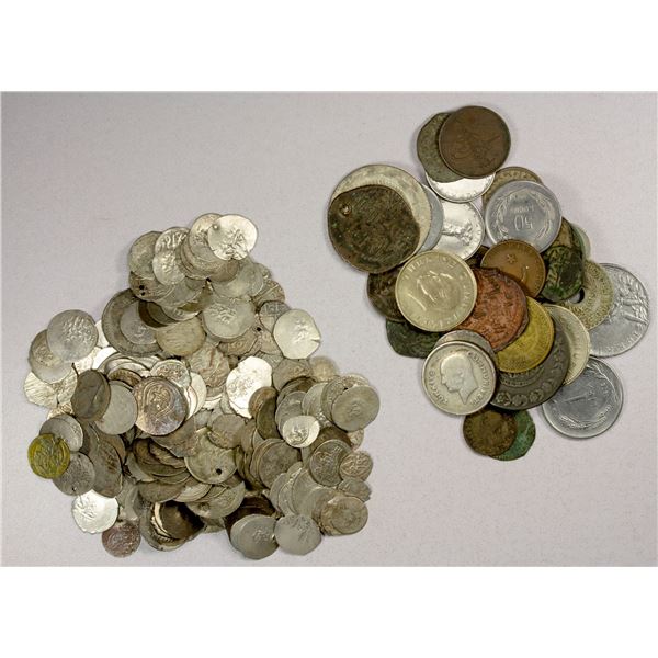 EARLY ISLAMIC: TURKEY: Ottoman & Republic, LOT of about 304 silver and 35 base metal coins
