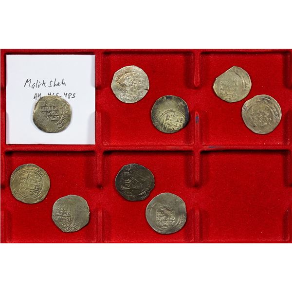 EARLY ISLAMIC: GREAT SELJUQ: LOT of 9 debased gold dinars