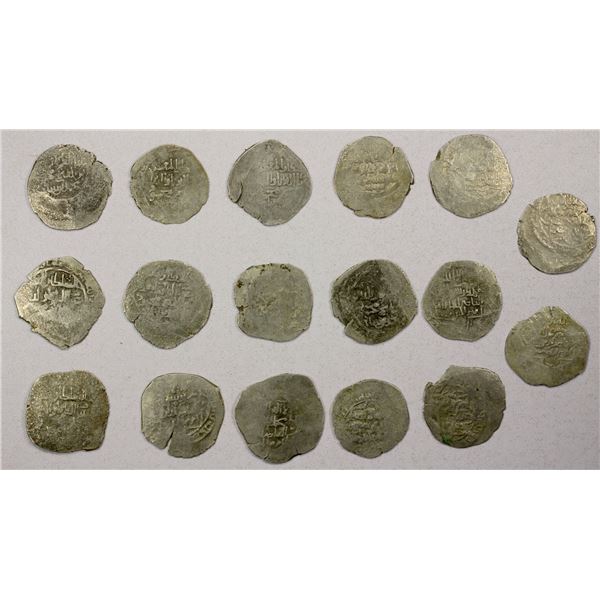 EARLY ISLAMIC: GHORID: Mahmud b. Muhammad, 1206-1212, LOT of 17 silver dirhams