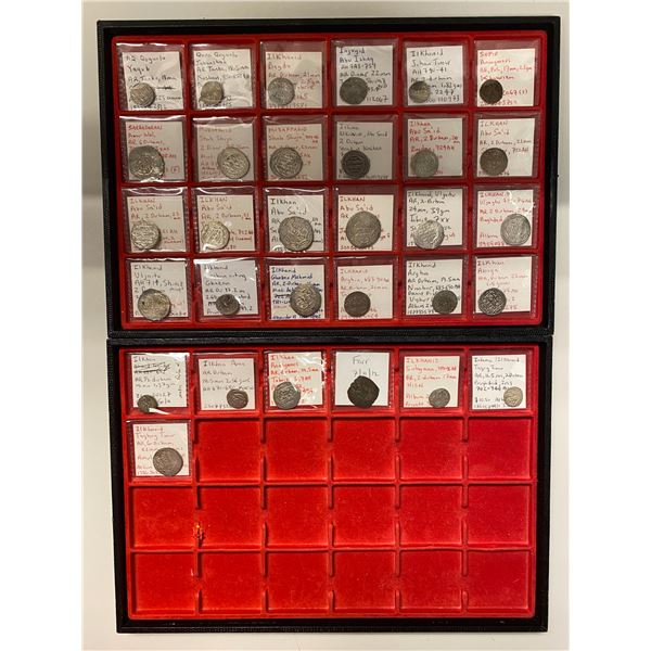 EARLY ISLAMIC: ILKHAN & Successors: LOT of 31 coins (silver unless noted)