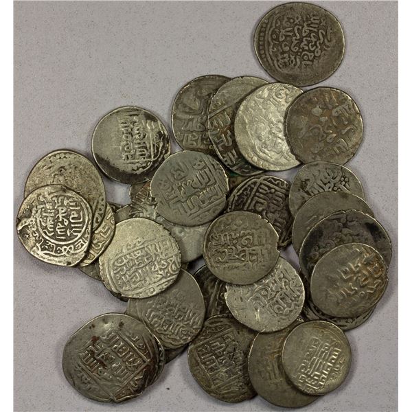 EARLY ISLAMIC: TIMURID: Shahrukh, 1405-1447, LOT of 33 silver tankas