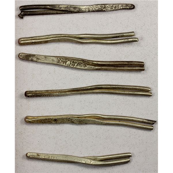 IRAN: SAFAVID & QALHATI: LOT of 6 silver larins
