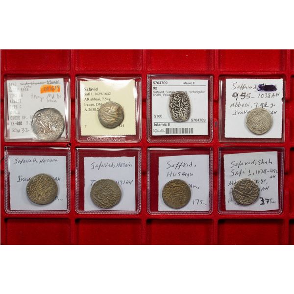 IRAN: SAFAVID: LOT of 8 silver coins