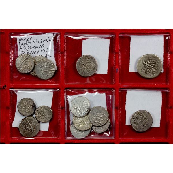 IRAN: QAJAR: Fath 'Ali Shah, 1797-1834, LOT of 14 silver coins
