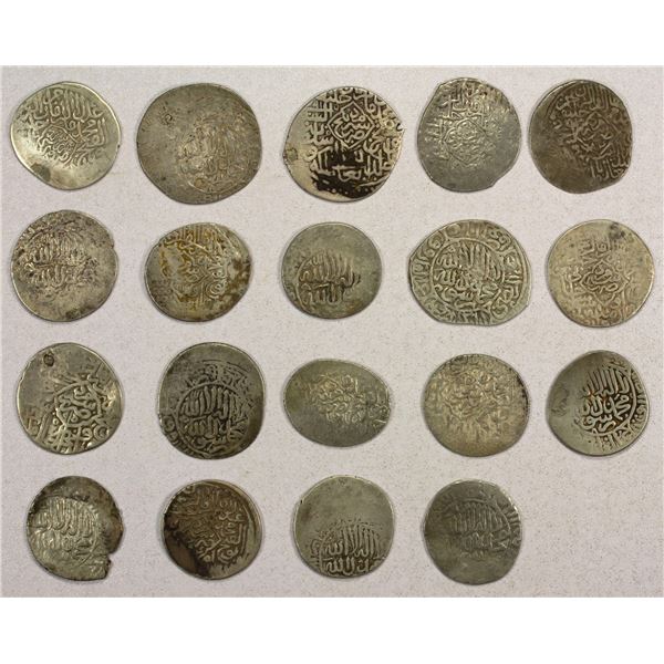 EARLY ISLAMIC: SHAYBANID: Muhammad Shaybani, 1500-1510, LOT of 19 silver tankas