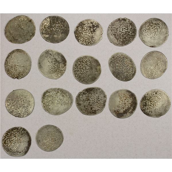 EARLY ISLAMIC: SHAYBANID: Pir Muhammad I, 1556-1561, LOT of 17 silver tankas