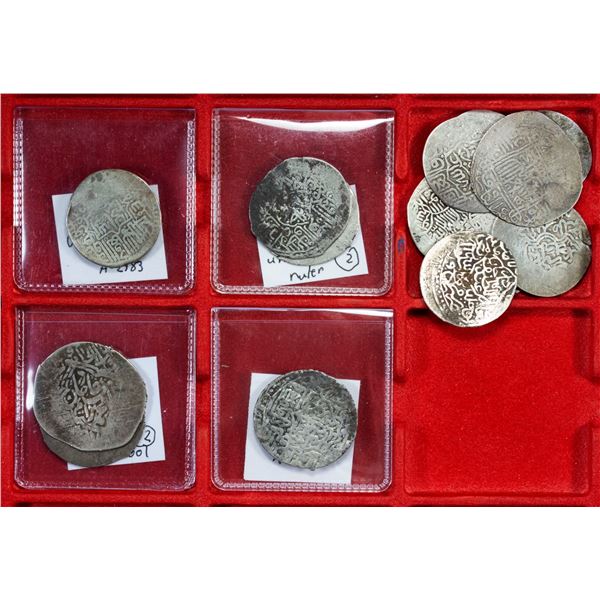 EARLY ISLAMIC: SHAYBANID: LOT of 14 silver tankas