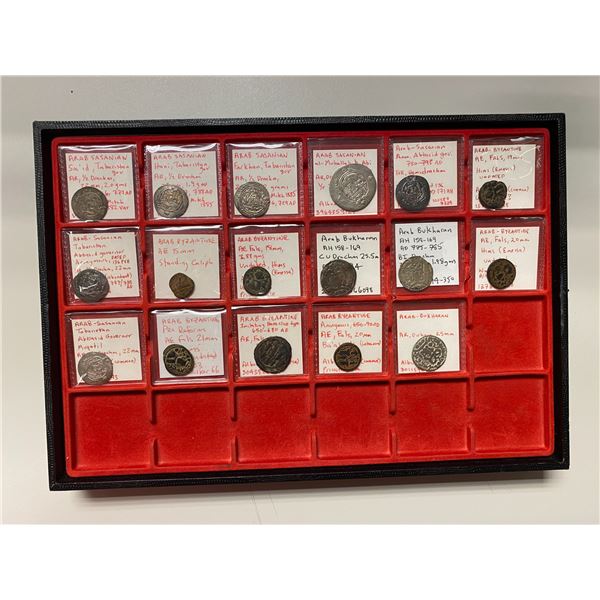 MEDIEVAL ISLAMIC: Early Pre-Reform, LOT of 7 copper, 7 silver, and 3 billon