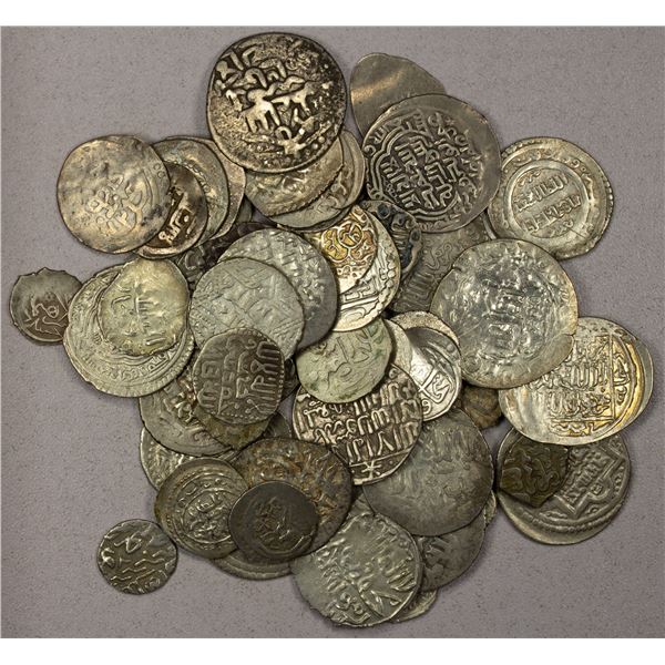 MEDIEVAL ISLAMIC: LOT of 56 silver coins