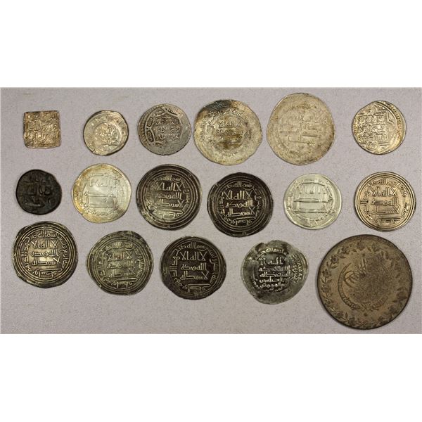 MEDIEVAL ISLAMIC: LOT of 15 silver and 1 copper coin