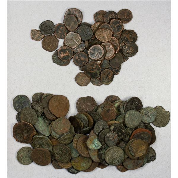 ANCIENT INDIA: KUSHANO-SASANIAN: LOT of 142 coins