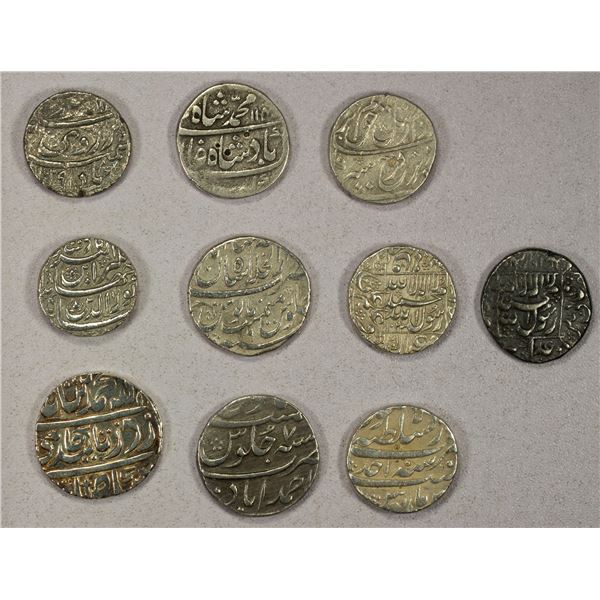 INDIA: MUGHAL: LOT of 10 rupees