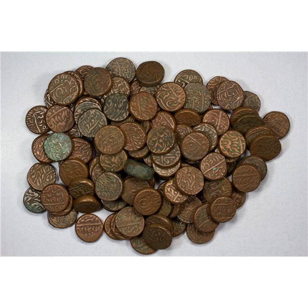 INDIA: JODHPUR: LOT of 116 hammered coppers