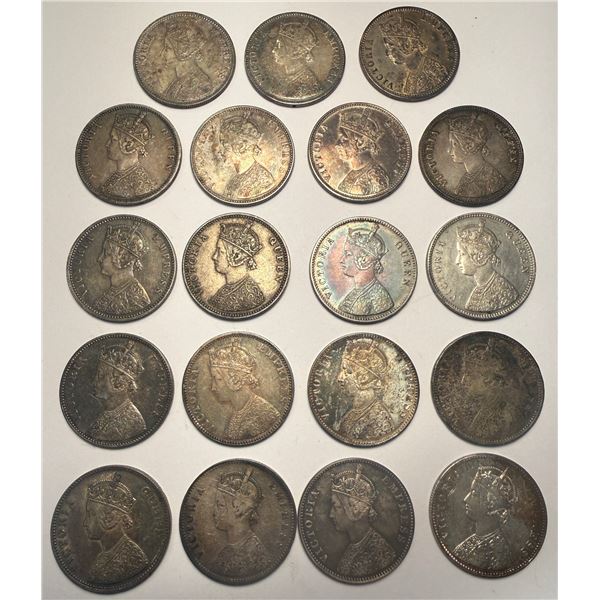 BRITISH INDIA: LOT of 19 coins