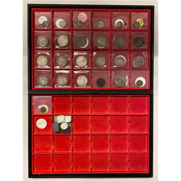 BRITISH INDIA: LOT of 42 coins and medals