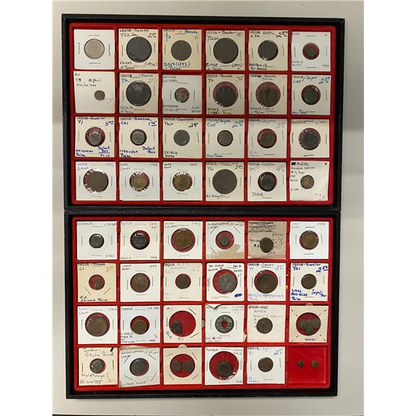 INDIA: LOT of 4 silver coins and about 112 copper coins