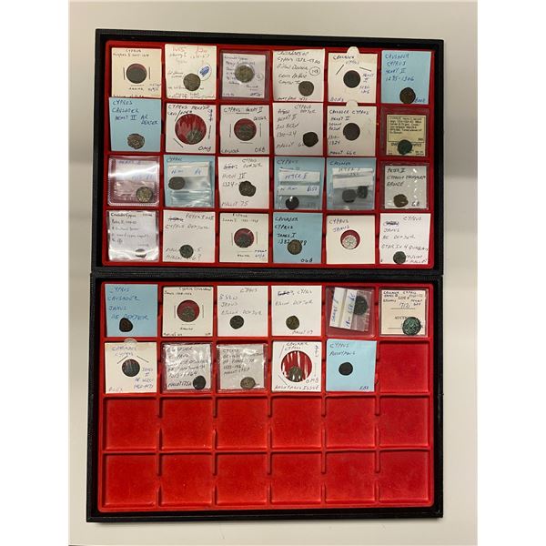 CRUSADER KINGDOMS: Kingdom of Cyprus, LOT of 36 coins