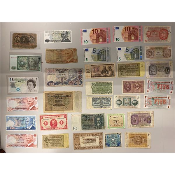 EUROPE: LOT of 53 notes