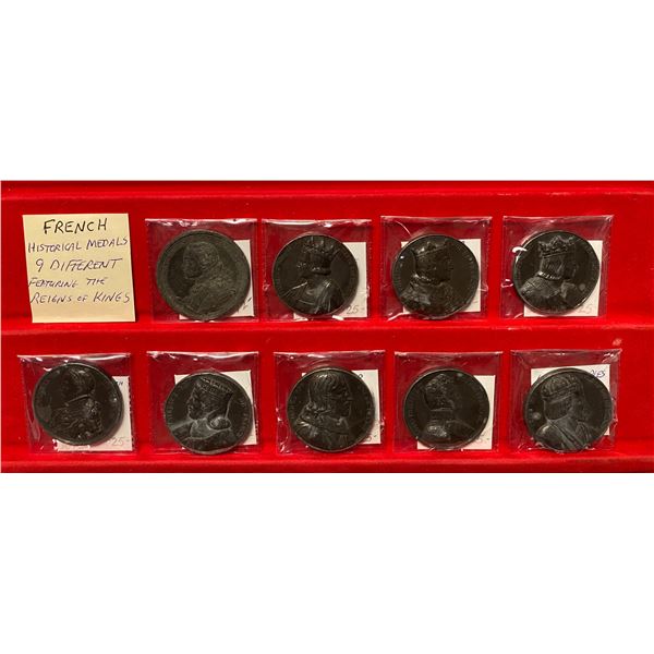 FRANCE: LOT of 9 medals