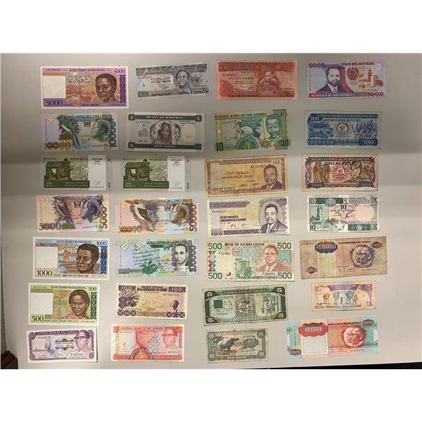 AFRICA: LOT of 163 notes