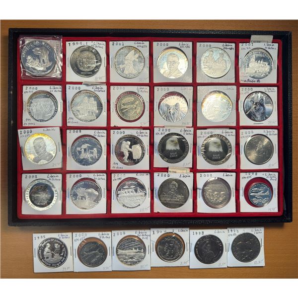 LIBERIA: LOT of 30 coins