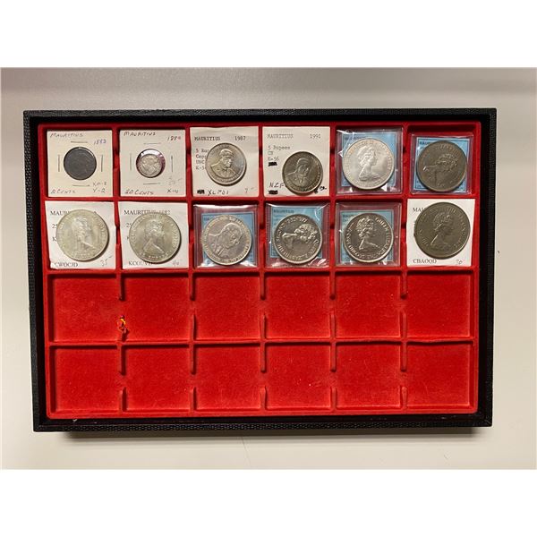 MAURITIUS: LOT of 12 coins