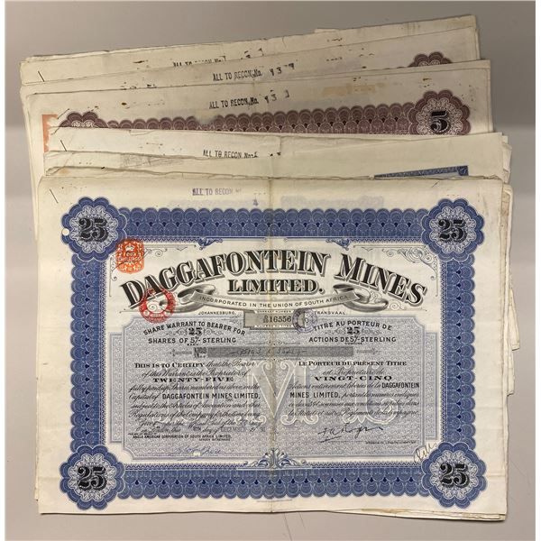 SOUTH AFRICA: LOT of 20 stocks